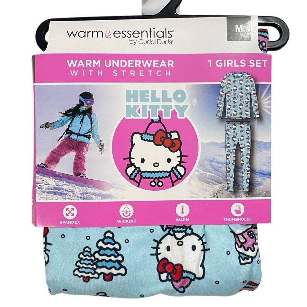 Warm Essentials by Cuddl Duds Hello Kitty Girl’s M Thermals